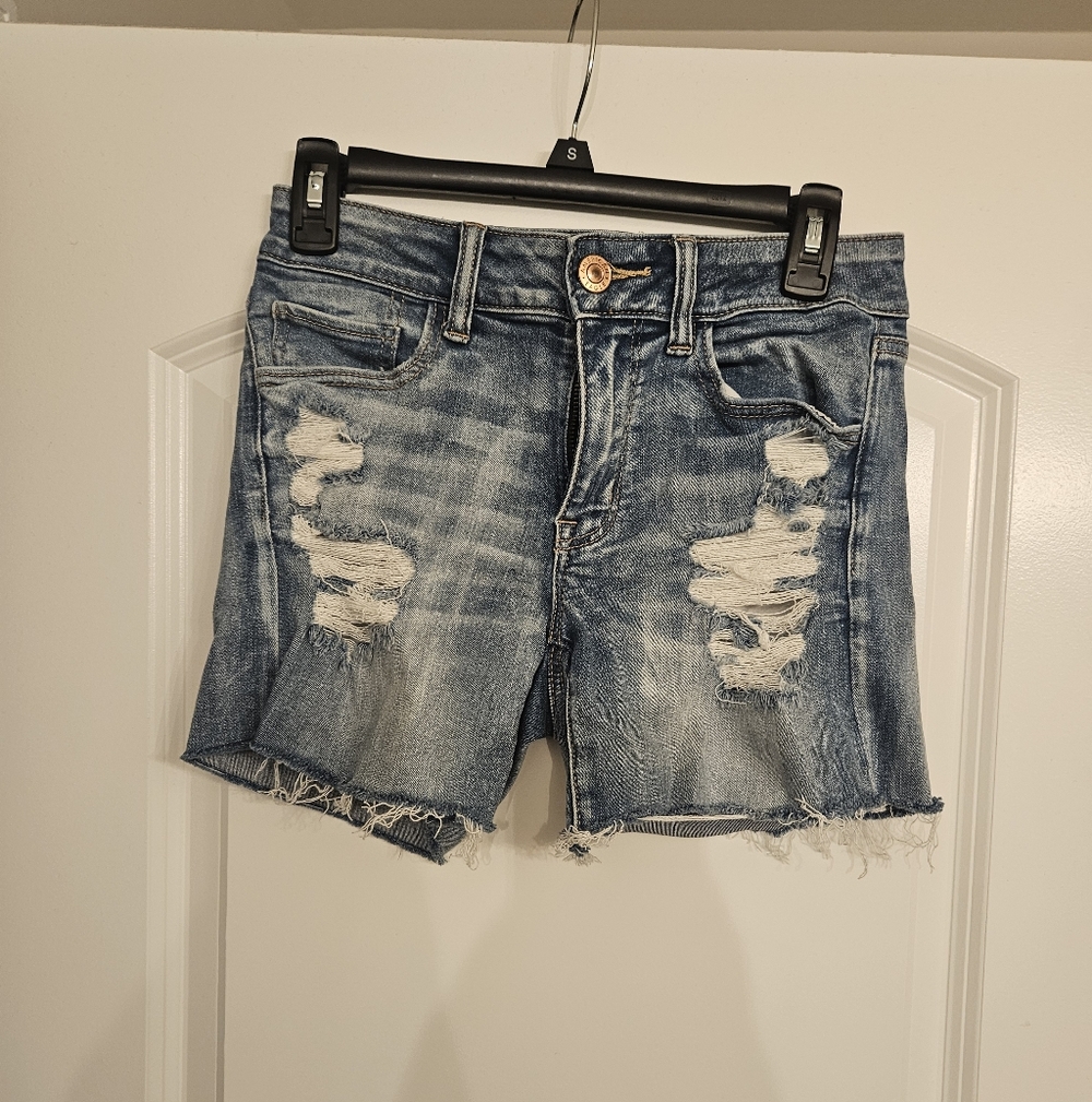 Distressed Denim Women Shorts